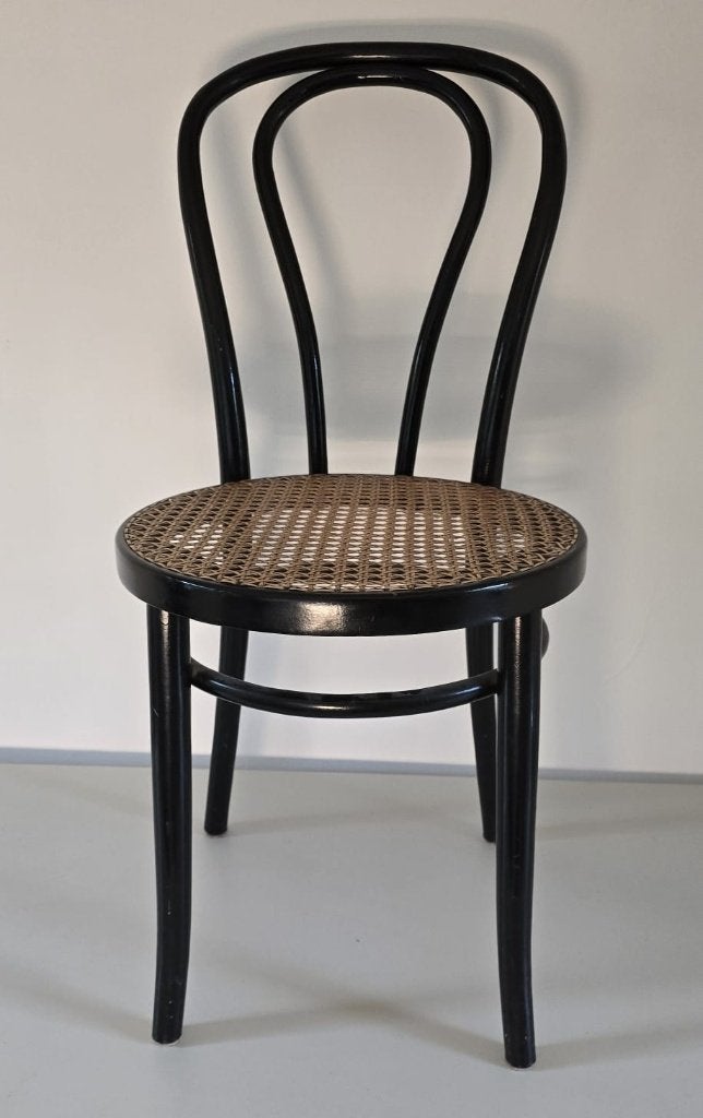 Enkele stoel in Thonet stijl in zwart, Ophalen, Gebruikt, Zwart, Hout