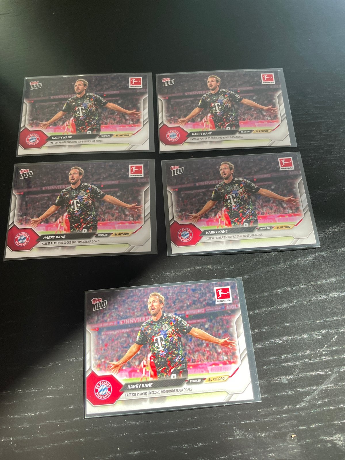 Harry Kane Topps Now Bundesliga Kaarten (5 stuks), Ophalen of Verzenden, Nieuw, Buitenlandse clubs, Spelerskaart