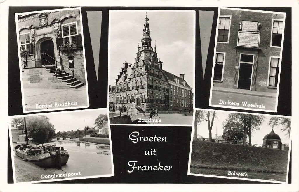 Groeten uit Franeker, Ophalen of Verzenden, 1940 tot 1960, Gelopen, Friesland