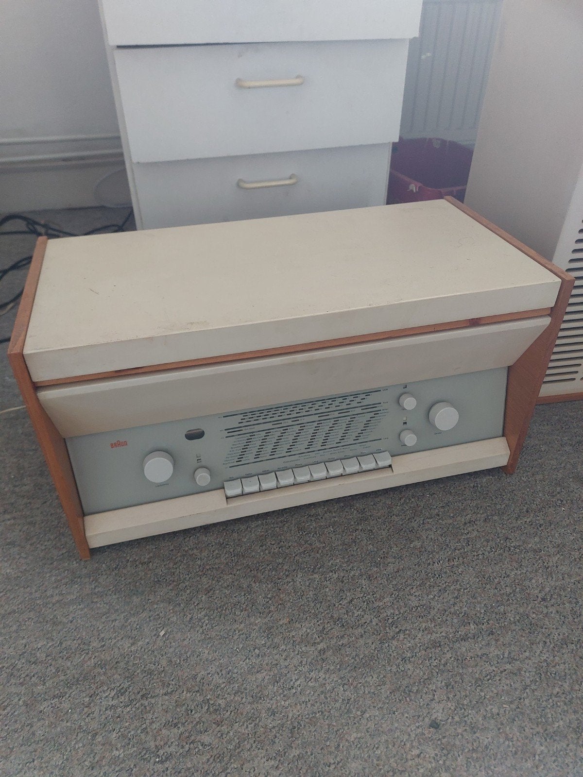 Vintage Braun L1 Platenspeler met Radio - Zeldzaam Design, Audio, Tv en Foto, Ophalen, Gebruikt, Platenspeler, Overige merken