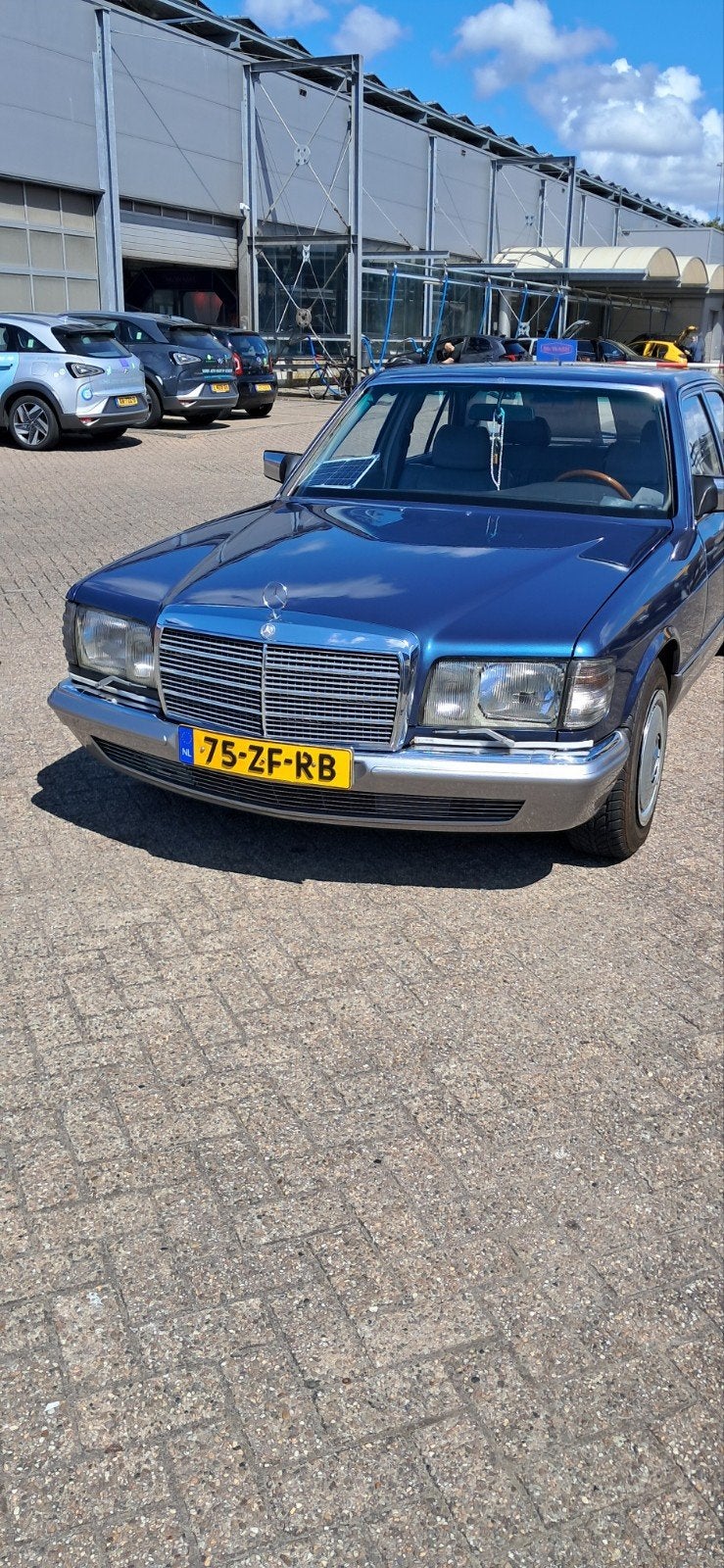 te koop mercedes w126 op lpg 280se, Auto's, Automaat, Achterwielaandrijving, Blauw, Leder