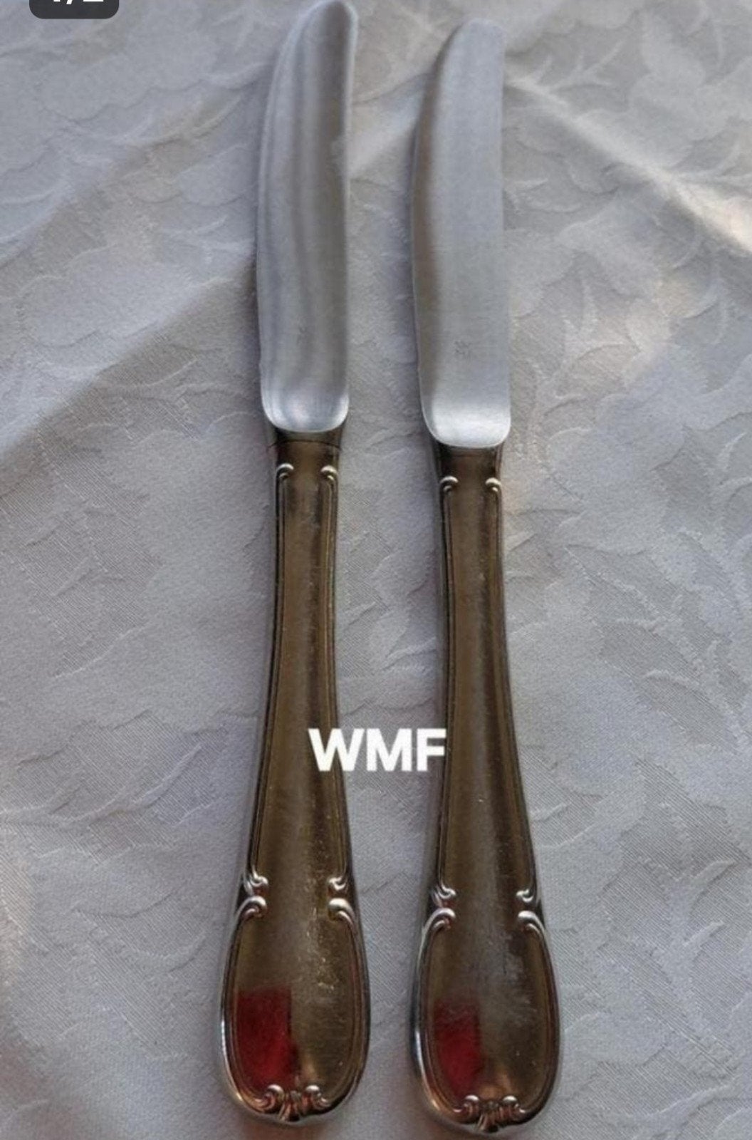 WMF verzilverde relief bewerkte messen, Antiek en Kunst, Antiek | Bestek, Ophalen of Verzenden