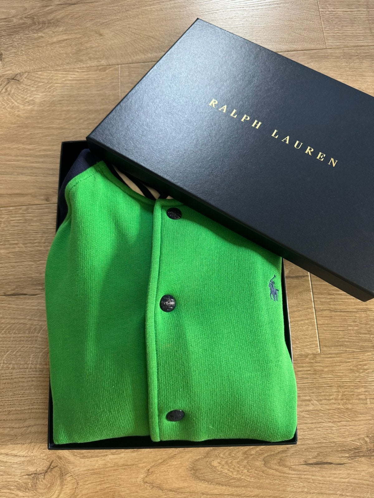 Ralph Lauren Bomberjack Groen/Blauw L-G (14-16 jaar), Ophalen of Verzenden, Zo goed als nieuw, Jongen of Meisje, Jas