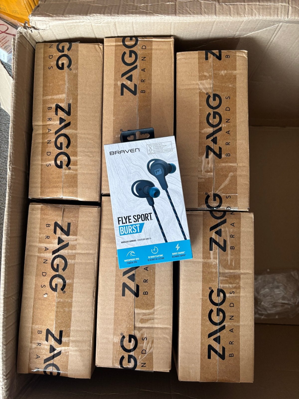 Partij van 73x Braven Flye Sport Burst In-ear Koptelefoons, Overige merken, In-ear, Bluetooth, Nieuw