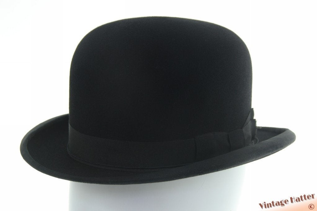 oude Vintage bolhoed bowler Silesca zwart vilt 56, Ophalen of Verzenden, Heren, Silesca