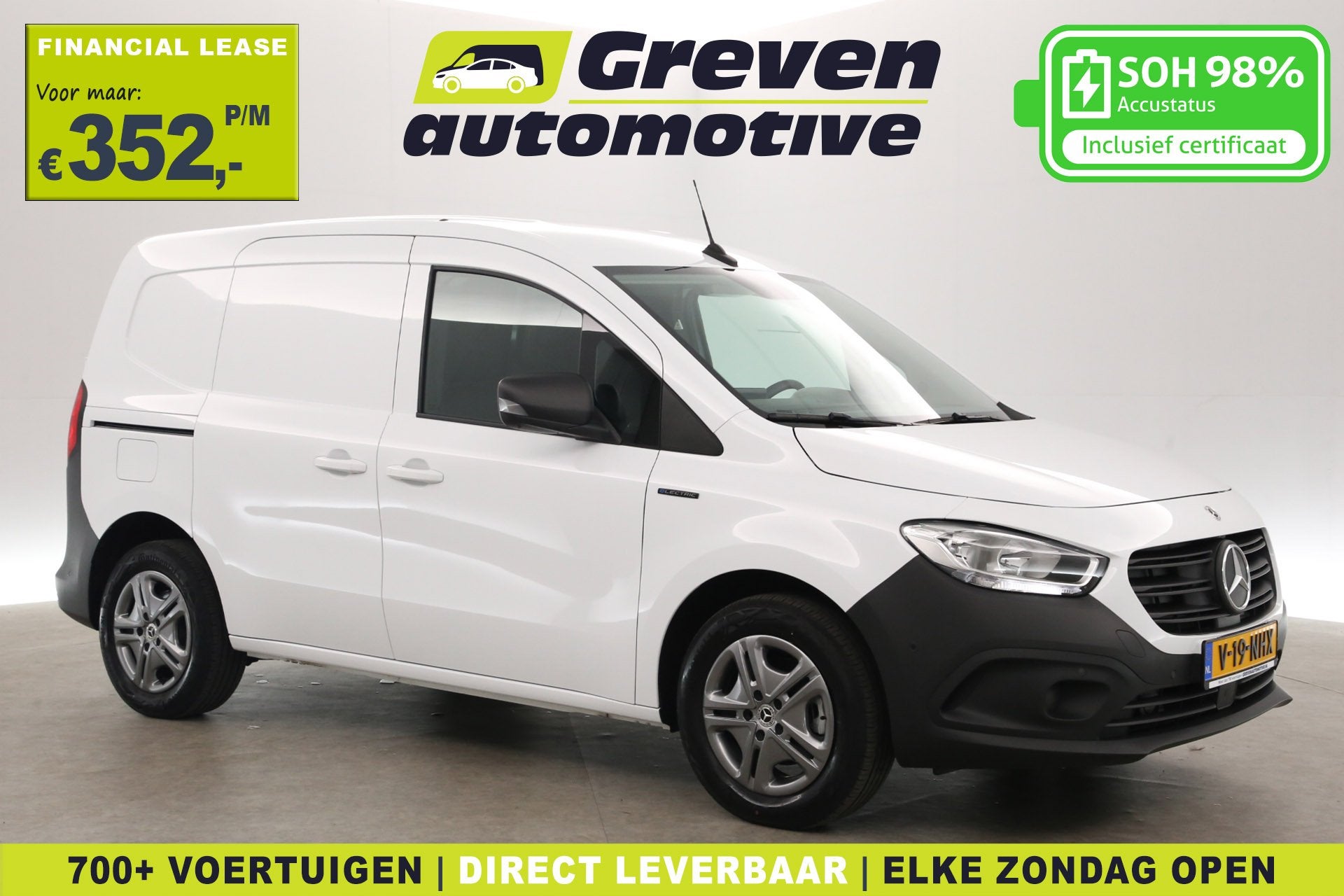 Renault Kangoo Z.E. Mercedes-Benz e-Citan Pro 51 kWh 123PK |, Auto's, 1350 kg, Stof, Gebruikt, Renault