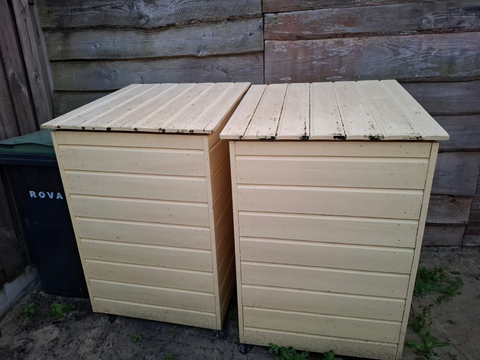 Container ombouw hout, Ophalen, Gebruikt