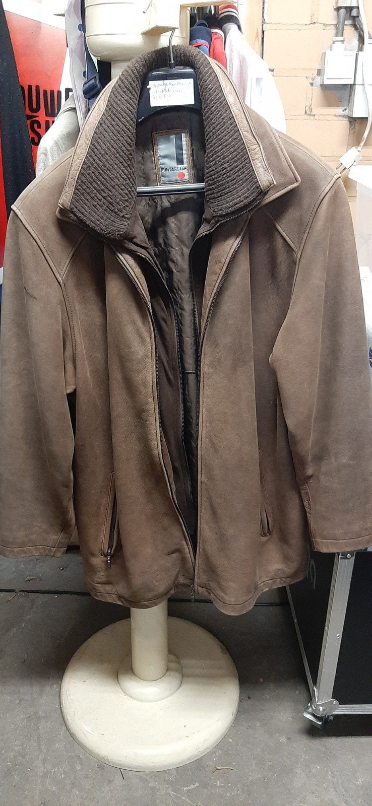 leren jas, Ophalen, Gedragen, Maat 52/54 (L), Bruin