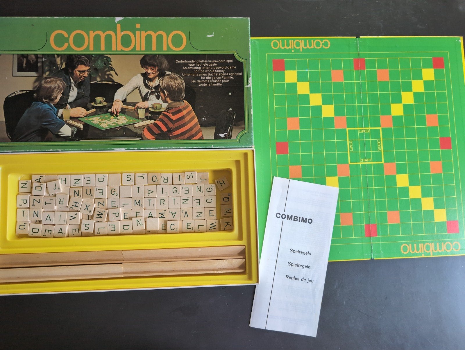 Combino (Scrabble) vintage jaren 70, BCF Borne, Hobby en Vrije tijd, Ophalen of Verzenden, Gebruikt