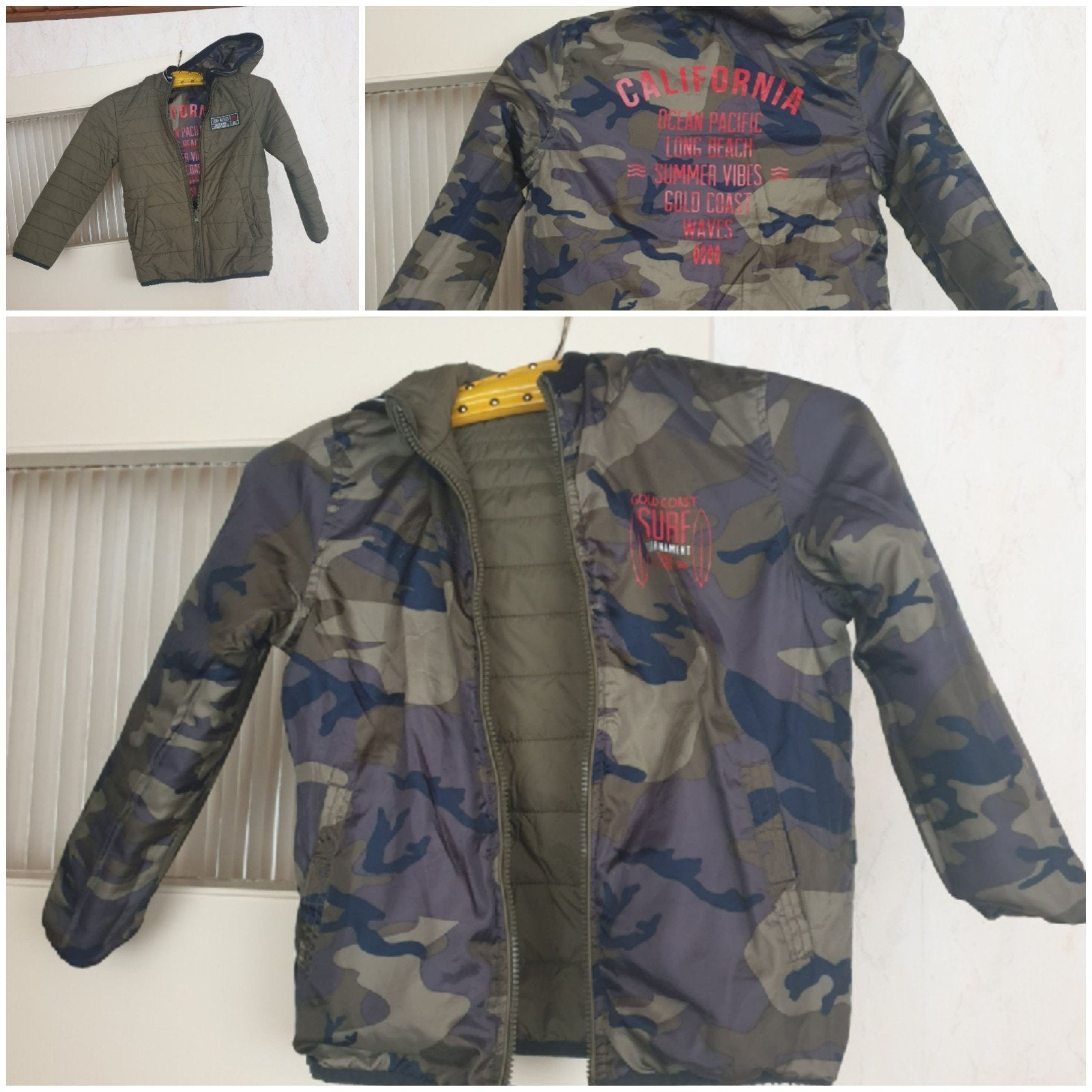 Leuk camouflage jasje 128 reversable 2 kanten draagbaar, Ophalen of Verzenden, Zo goed als nieuw, Meisje, Jas