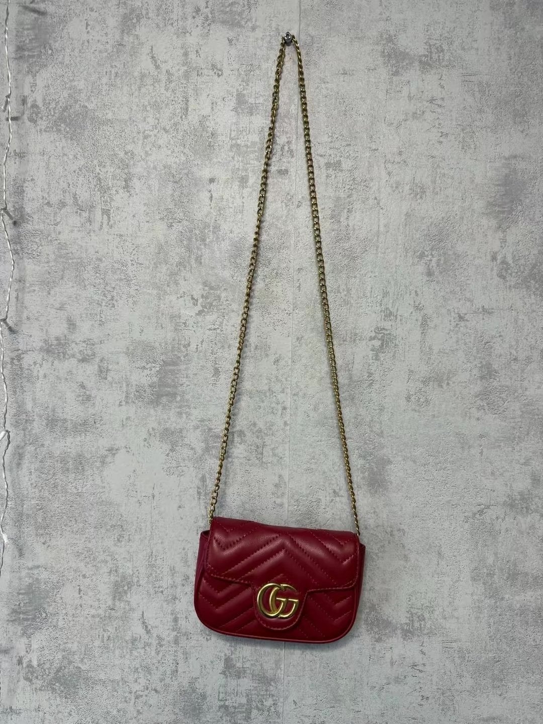 Gucci GG Marmont Super Mini Tas Rood, Sieraden, Tassen en Uiterlijk, Verzenden, Zo goed als nieuw, Rood, Schoudertasje