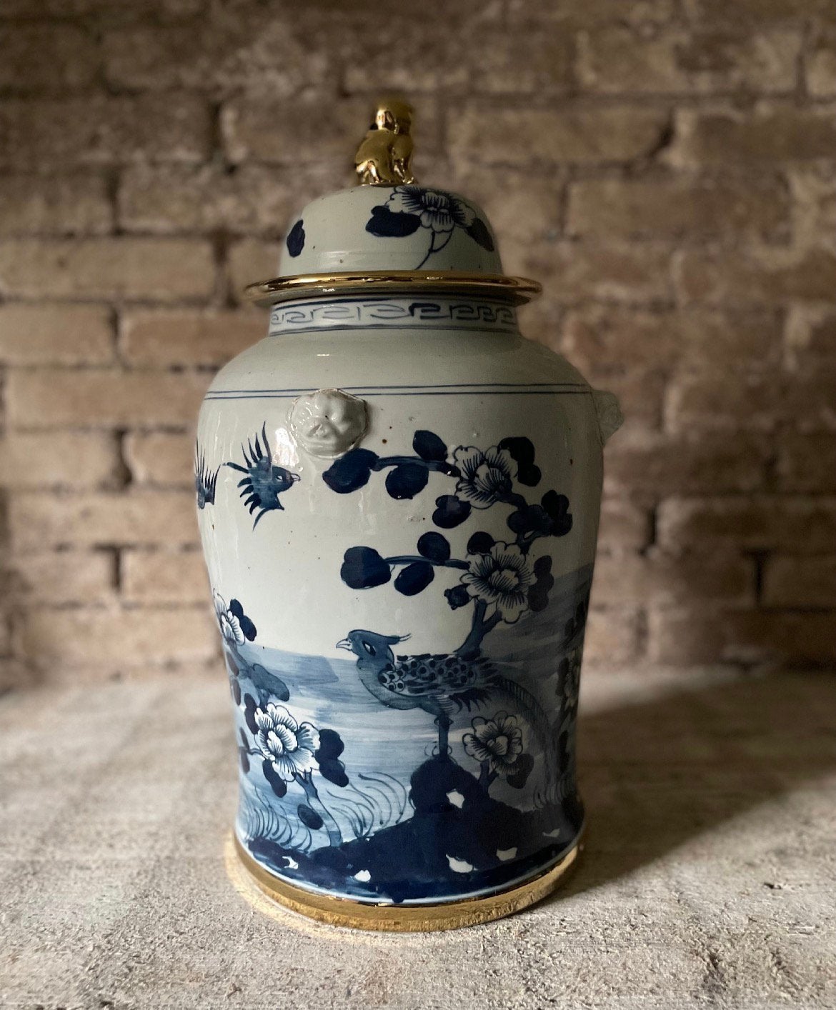 Handbeschilderde gemberpot met deksel, Ophalen of Verzenden