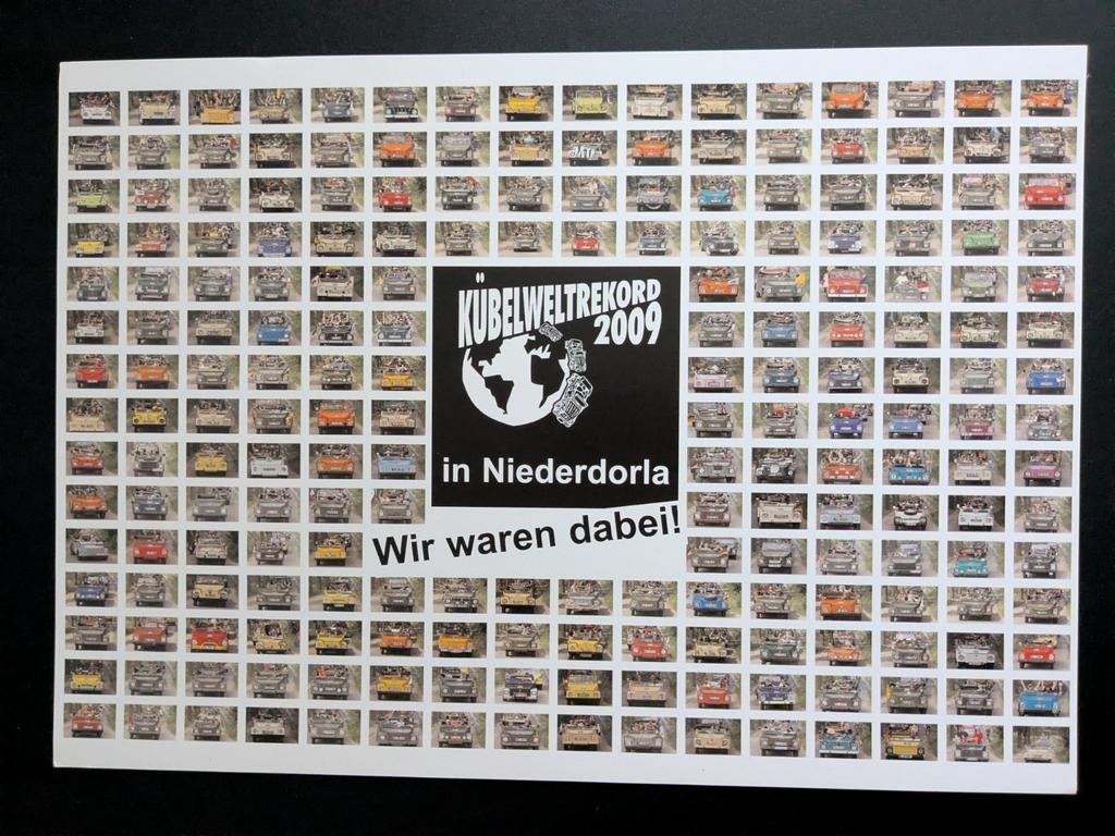 Fotokaart VOLKSWAGEN 181 wereldrecord 2009, Ophalen of Verzenden, Zo goed als nieuw, Volkswagen