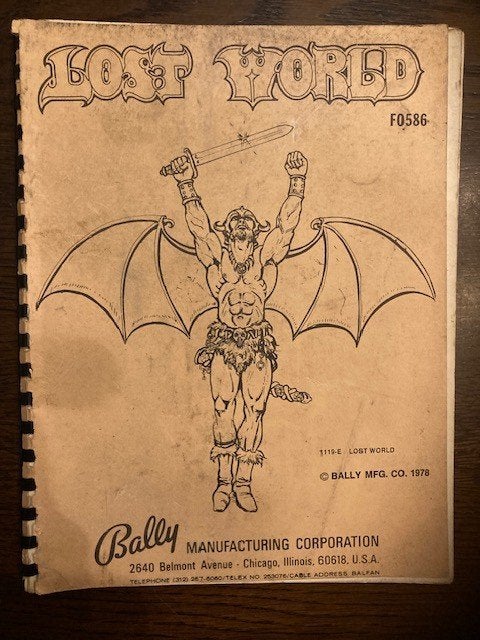 BALLY LOST WORLD MANUAL, Gebruikt, Elektronisch, Bally, Ophalen of Verzenden