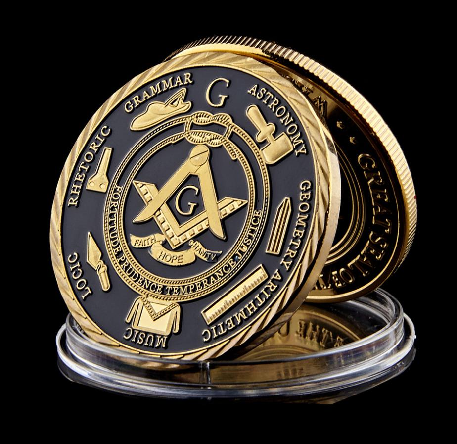Masonic Challenge Munt / Coin Geld Brotherhood of Man, Verzenden, Noord-Amerika, Losse munt