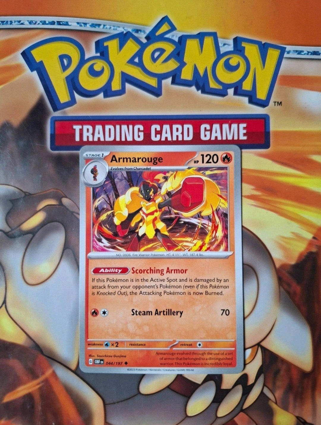 Armarouge 044/197 Obsidian Flames pokemon kaart nm, Ophalen of Verzenden, Zo goed als nieuw, Losse kaart