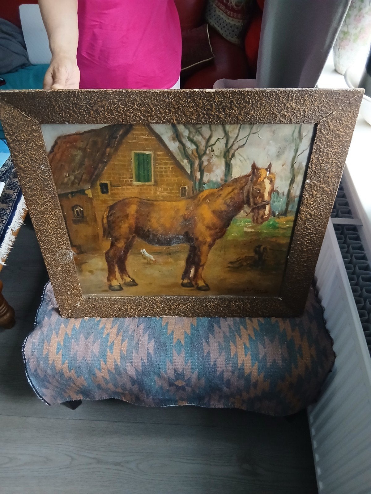 Oud schilderij  paneel even schoonmaken wie is het. 64x58cm., Antiek en Kunst, Kunst | Schilderijen | Klassiek, Ophalen of Verzenden