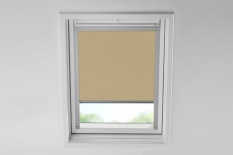 Rolgordijn voor VELUX Dakraam - Verduisterend beige/wit, Rolgordijn, In te korten, 94 cm, Nieuw