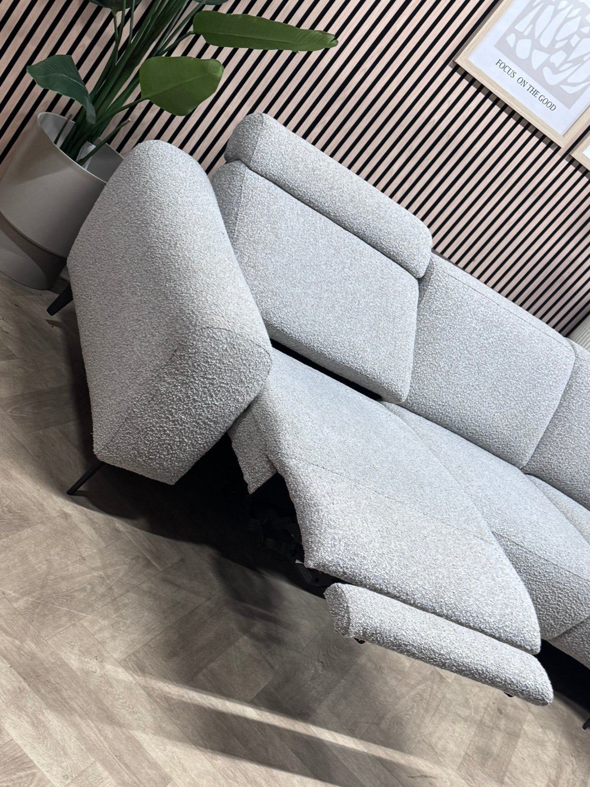 ZGAN Luxe Organische Bouclé Hoekbank - Grijs - 290 x 245, 250 tot 300 cm, -, -, Hoekbank