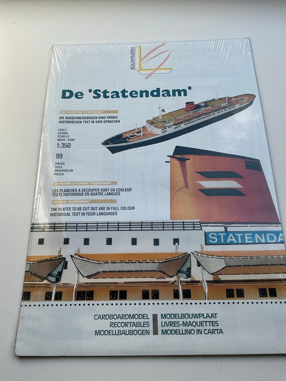 Bouwplaat De 'Statendam' - Kartonnen Model, Hobby en Vrije tijd, Ophalen of Verzenden, Nieuw, 1:200 of kleiner, Overige merken