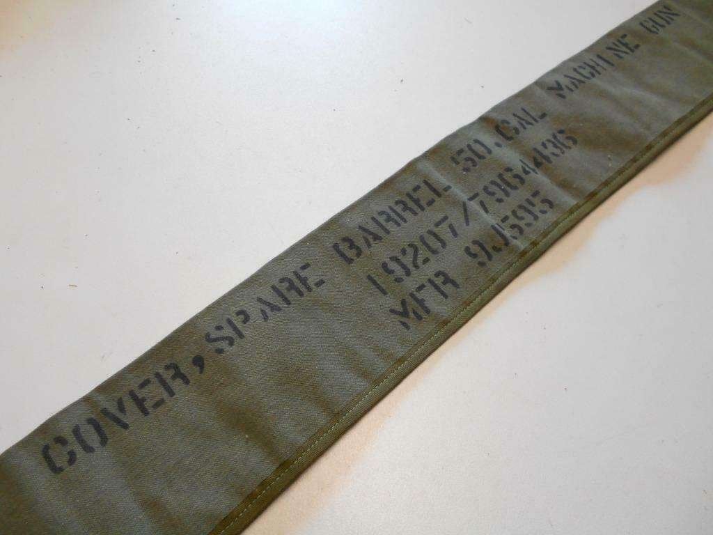 Cover spare barrel .50 cal opberghoes reserve loop met tekst, Ophalen of Verzenden, Landmacht, Nederland