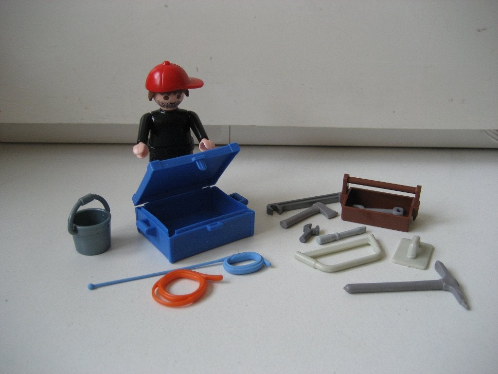 playmobil klusser met gereedschap, Ophalen of Verzenden, Zo goed als nieuw