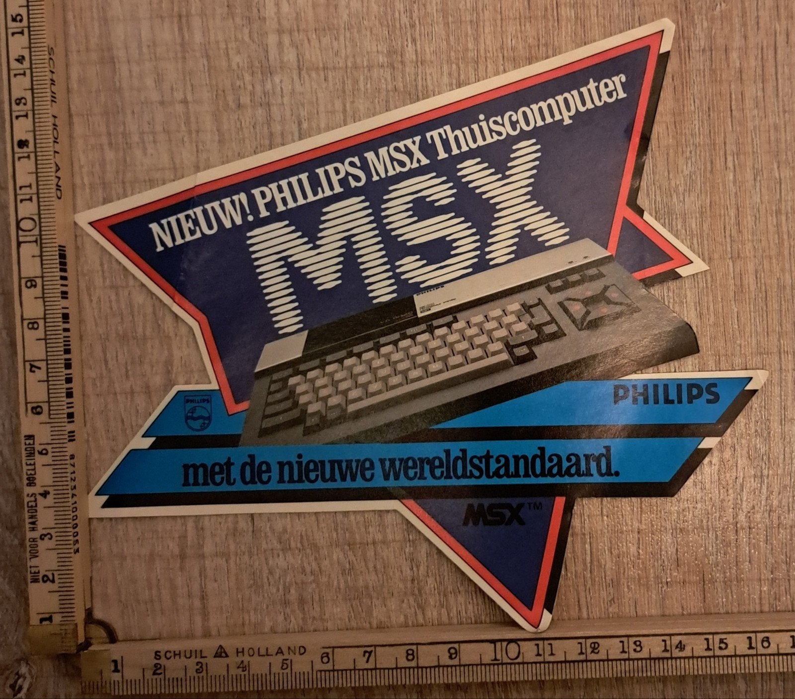 Vintage sticker nieuw Philips MSX thuiscomputer  PC computer, Ophalen of Verzenden, Zo goed als nieuw, Merk