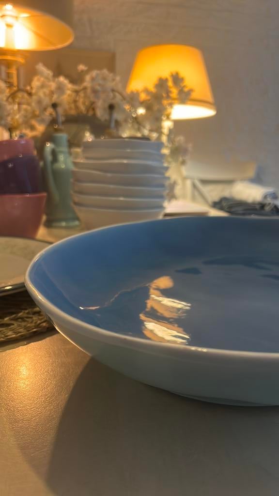 Rice DK schaal twee kleurige handmade in Tuscany 49cm, Ophalen, Zo goed als nieuw, Overige stijlen, Schaal of Schalen