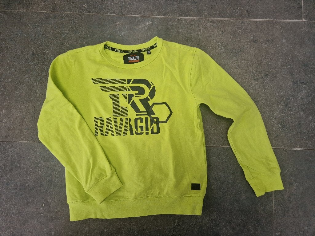 stoere fel gele trui, RAVAGIO, maat 152/158, Trui of Vest, Ophalen of Verzenden, Zo goed als nieuw, Jongen