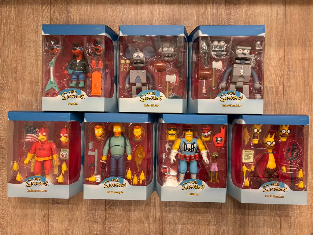 The Simpsons 7" Ultimates! Action Figures Super7 Set (7x), Ophalen of Verzenden, Nieuw