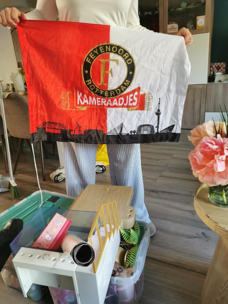 Feyenoord vlag kameraad, Diversen, Ophalen of Verzenden, Gebruikt