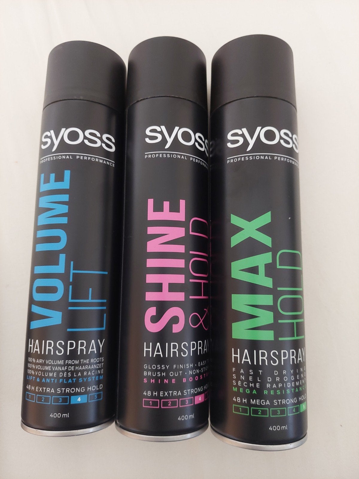 syoss haarspray, Ophalen of Verzenden, Gebruikt, Gel, Wax, Haarlak of Mousse
