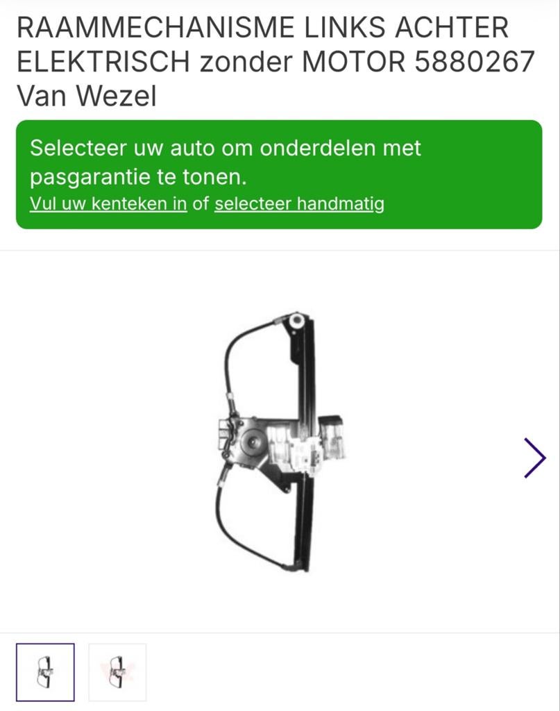 raammechanisme l.a vento/golf3, Ophalen of Verzenden, Nieuw