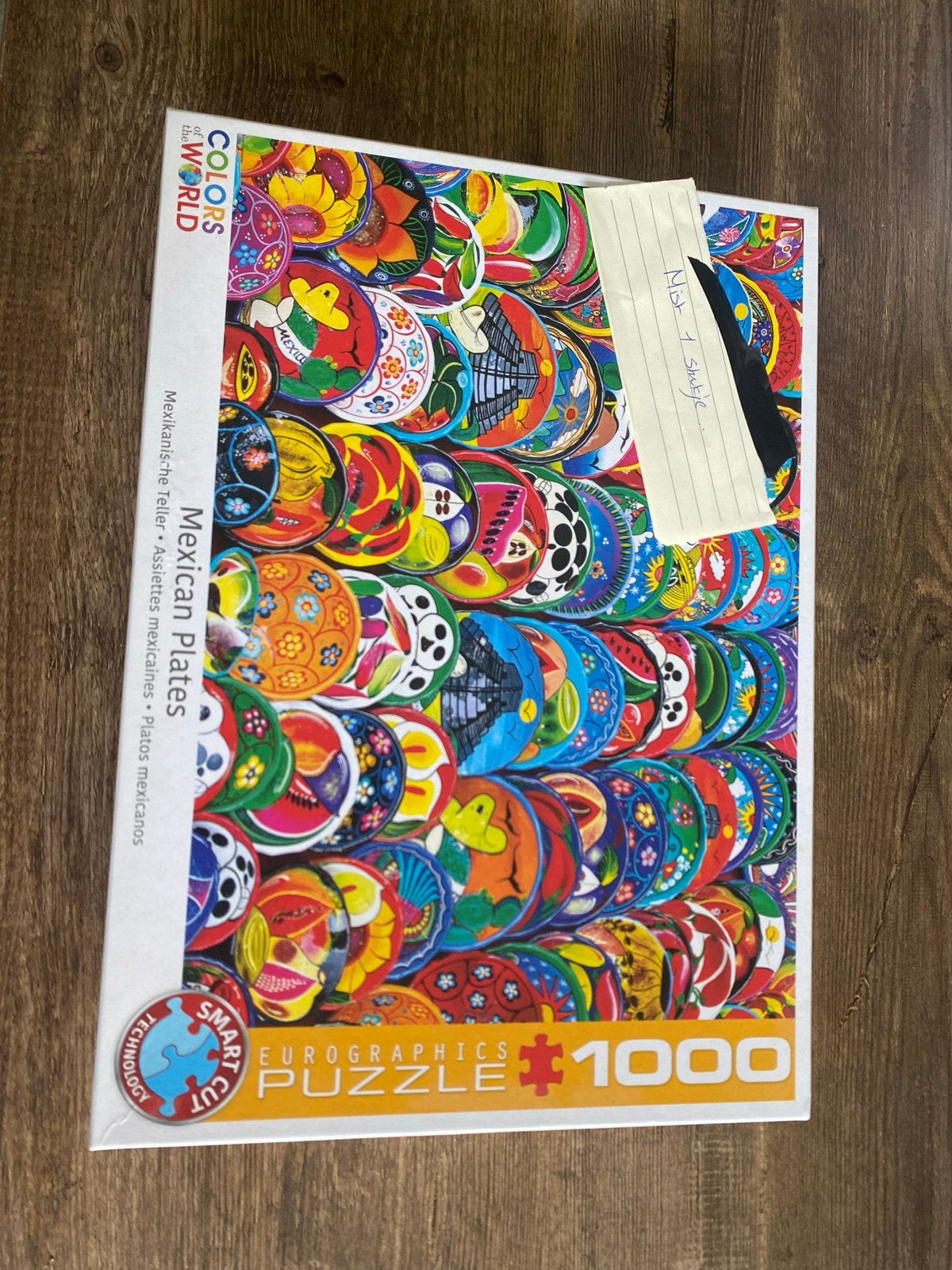 Eurographics Mexican Plates Puzzel 1000 stukjes, Hobby en Vrije tijd, Ophalen, 500 t/m 1500 stukjes, Gebruikt