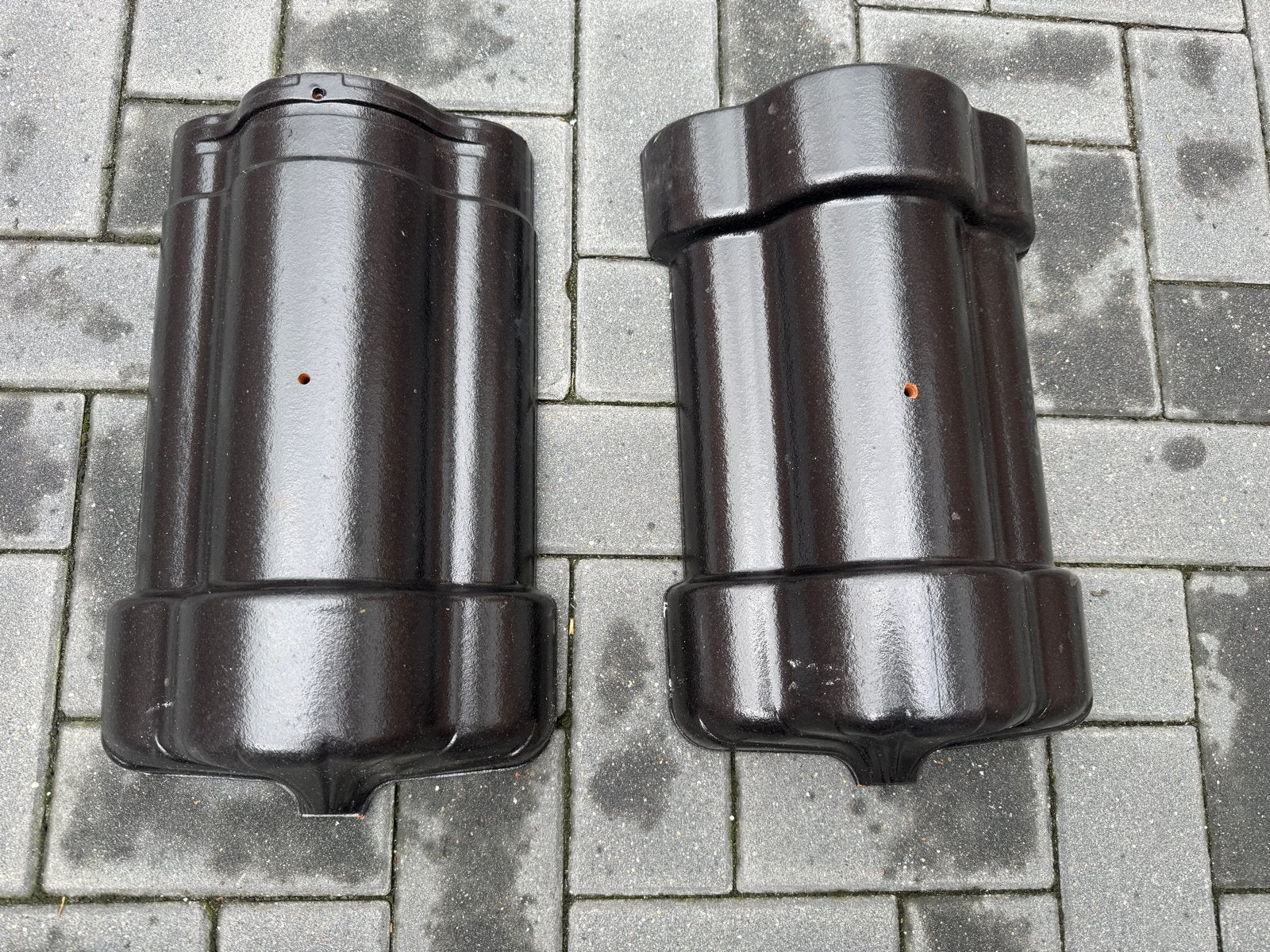 2x zwarte JACOBI Nokvorsten / eindstukken - NIEUW, Ophalen, Steen of Klei, Zwart, Nieuw