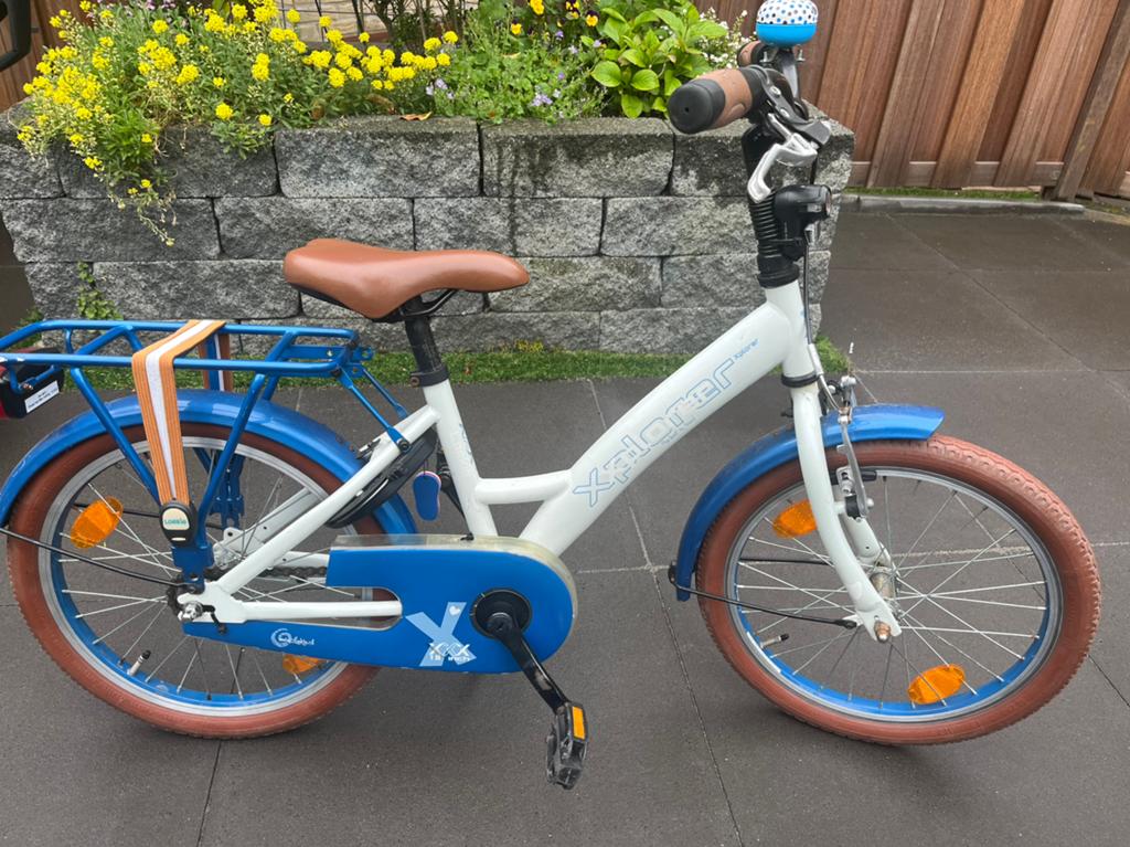 Batavus Loekie Xplorer kinderfiets 16 inch, Ophalen, Zo goed als nieuw, Terugtraprem, 16 tot 20 inch