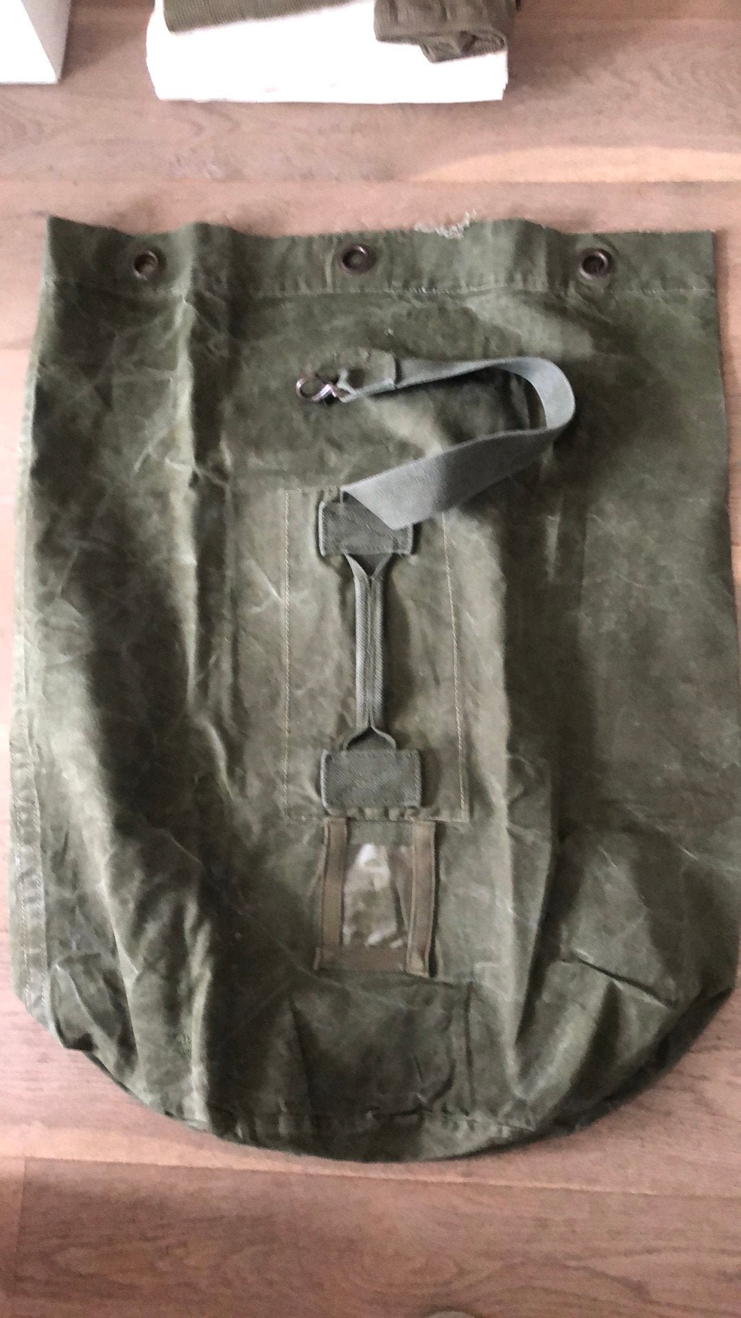 KL Vintage Groene Army Duffle Bag - Plunjebaal, 30 cm of meer, Gebruikt, 75 cm of meer, Groen