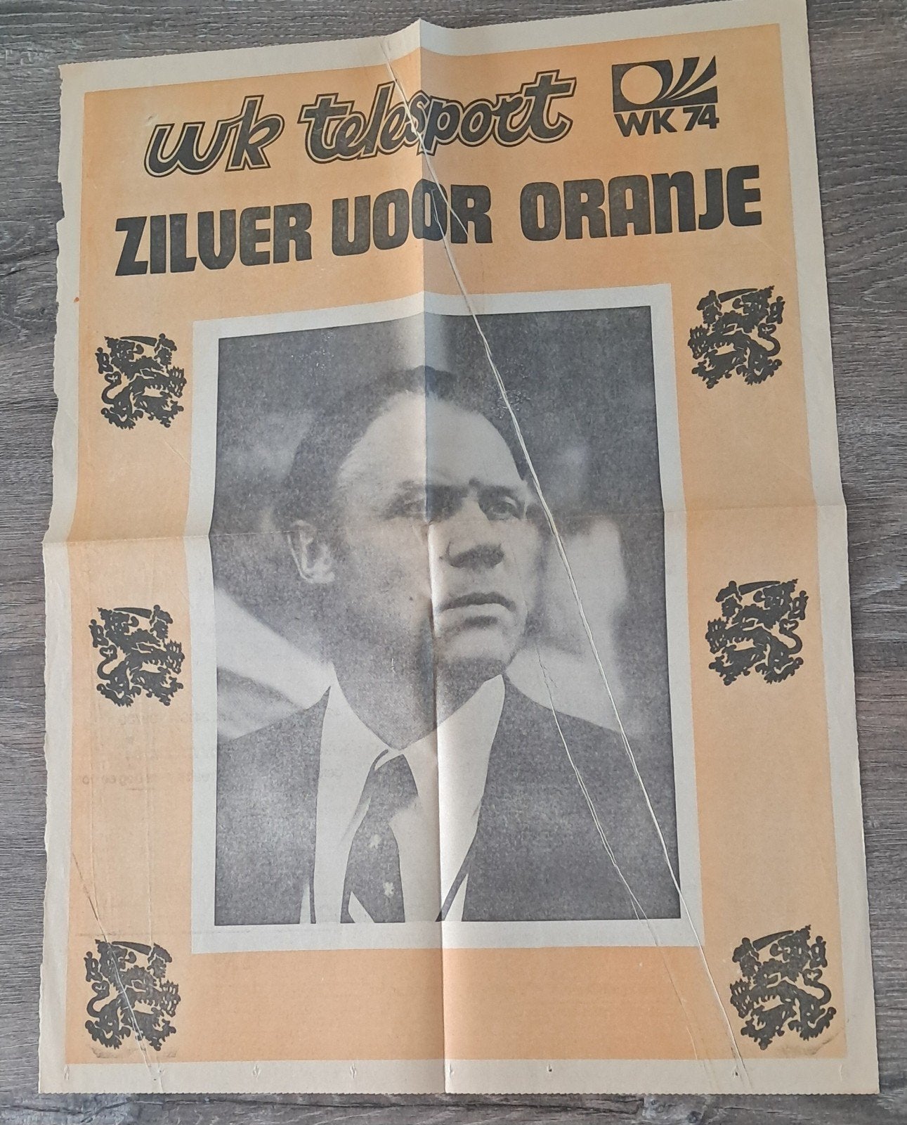 WK Telesport 'Zilver voor Oranje' Krant 1974, Verzamelen, Ophalen of Verzenden