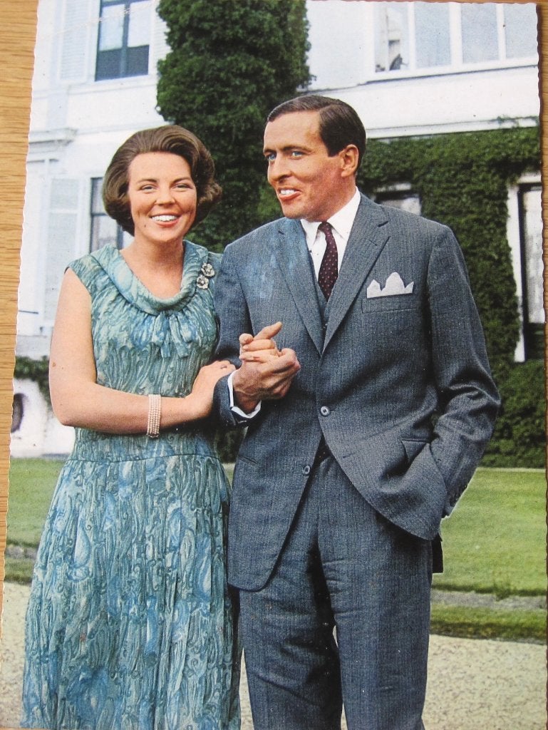 groot formaat ansichtkaart - verloving Beatrix en Claus 1965, Ophalen of Verzenden, Zo goed als nieuw, Buitenland, Kaart, Foto of Prent