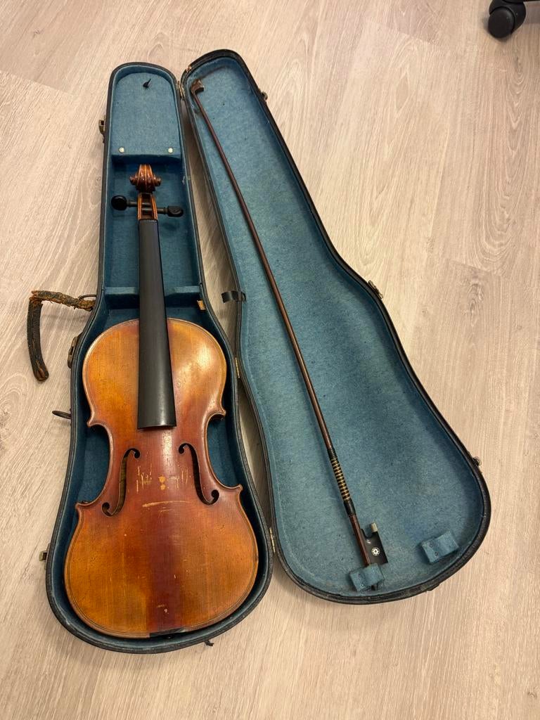 Antieke viool met inscriptie Antonius Stradivarius, Muziek en Instrumenten, Strijkinstrumenten | Violen en Altviolen, Ophalen