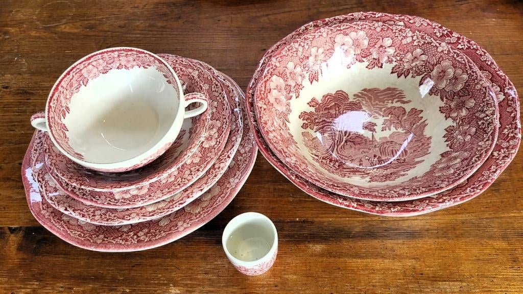 woodland wedgewood compleet 69-delig servies, Antiek en Kunst, Antiek | Servies los, Ophalen of Verzenden