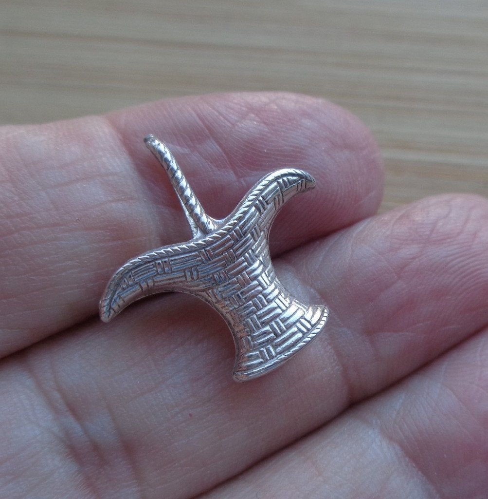 zilveren vintage bedel mand [908], Sieraden, Tassen en Uiterlijk, Antieke sieraden, Verzenden, Zilver, Hanger