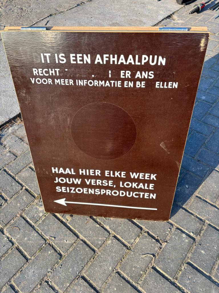 Stevig houten stoepbord voor winkel of evenement, Ophalen