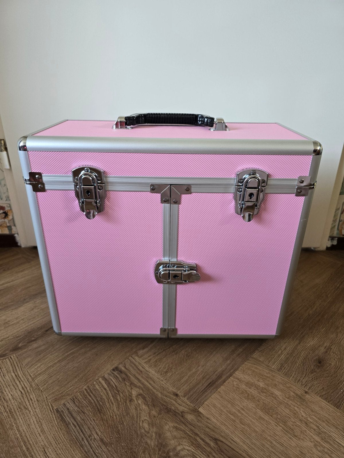 Roze kapperkoffer op wielen met slot, Gebruikt, Ophalen of Verzenden, Roze, Met slot