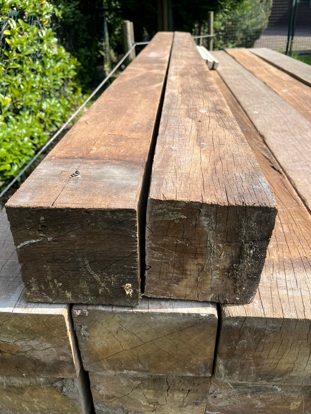 Ozobe balken 15x15 en 340 lang, Tuin en Terras, Ophalen, Zo goed als nieuw, 250 cm of meer, Balken