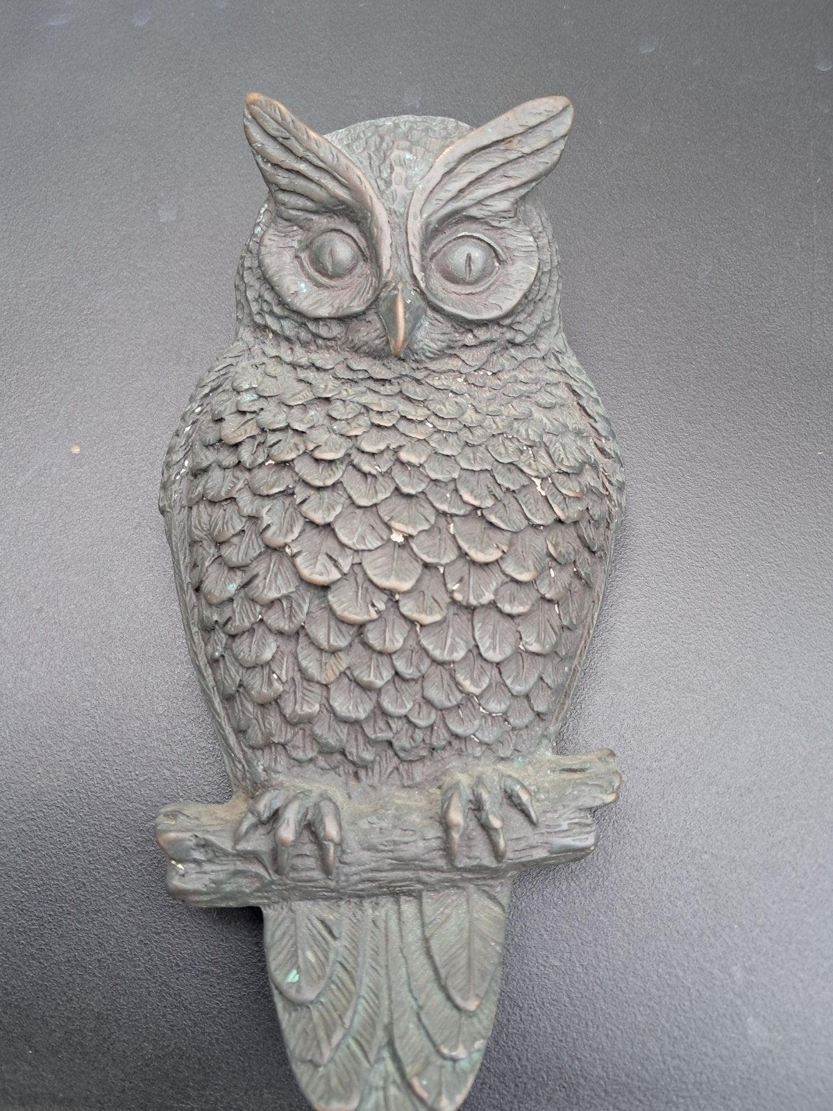 Zware messing uil deurklopper, Ophalen of Verzenden