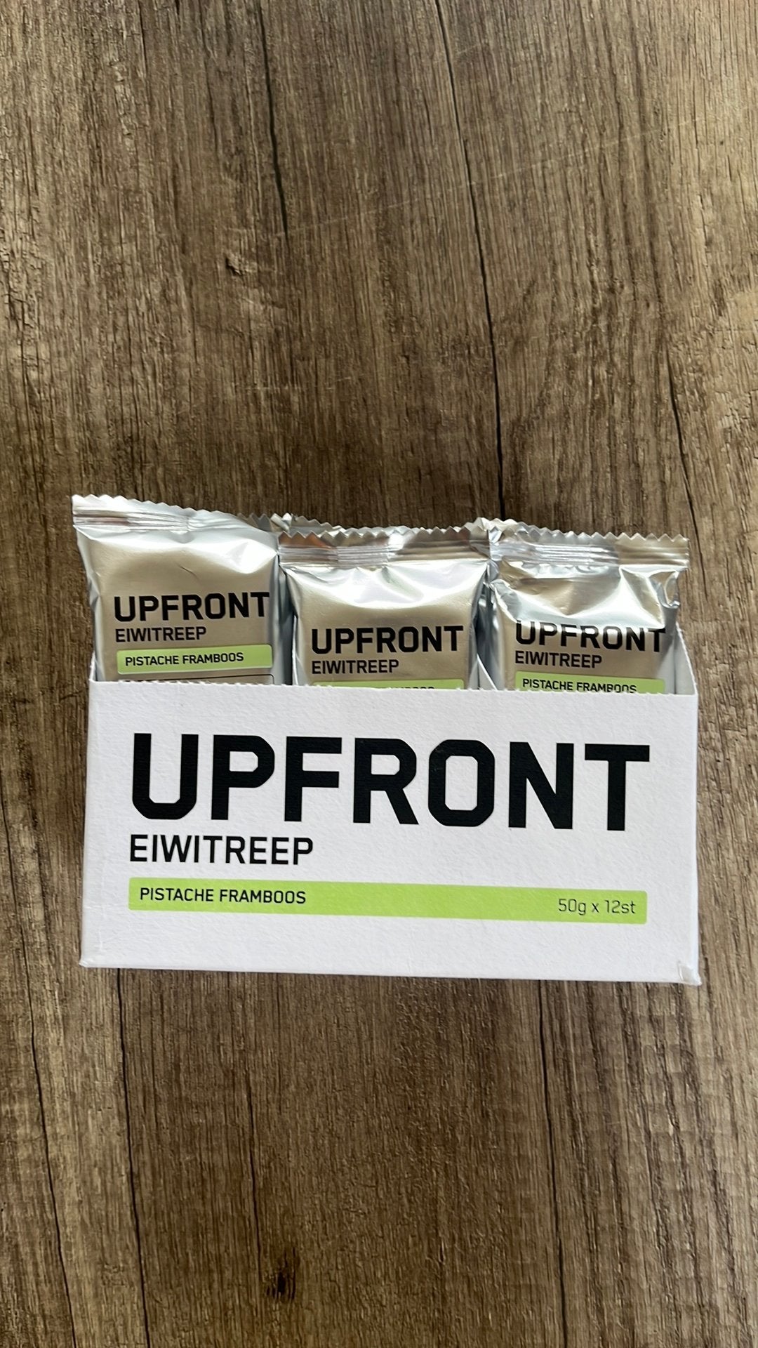 12x Upfront Pistache Framboos eiwitreep, Ophalen of Verzenden, Zo goed als nieuw, Overige typen