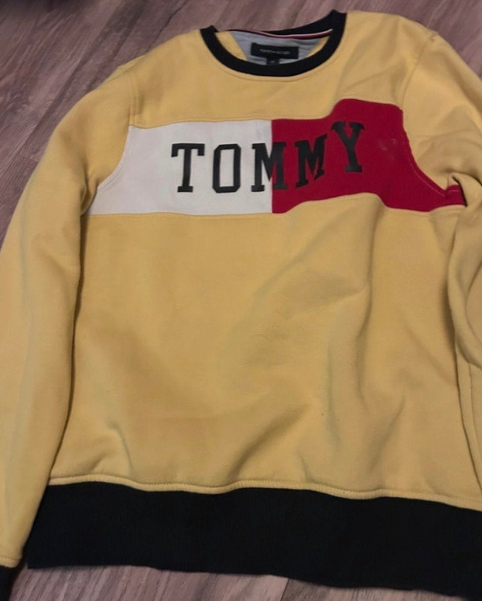 Tommy Hilfiger Trui Maat M, Ophalen of Verzenden, Gedragen, Maat 48/50 (M), Geel