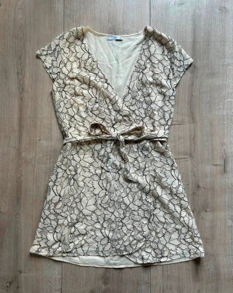 MNG Suit jurkje - maat L, Mango, Beige, Maat 42/44 (L), Nieuw