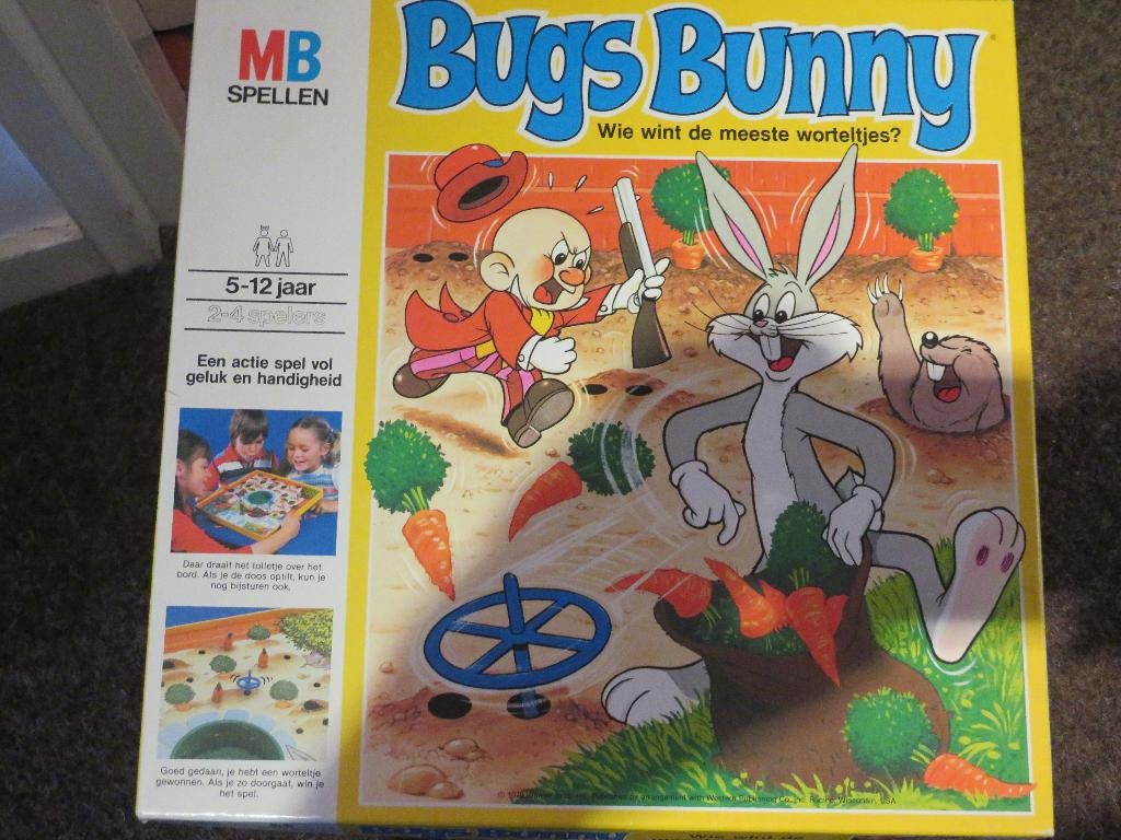 MB spel Wie wint de meeste worteltjes - Bugs Bunny, Ophalen, Zo goed als nieuw, MB Spellen